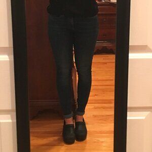 J. Crew 9" High Rise Toothpick Skinny Dark Wash Jeans Size 27 Tall